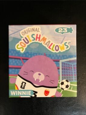 Squishmallows Winnie Purple and White Soccer Plush Collectible